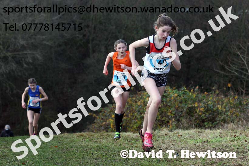 Girls under-13s North Eastern Cross Country, Aykley Heads, Durham. Photo: David T. Hewitson/Sports for All Pics